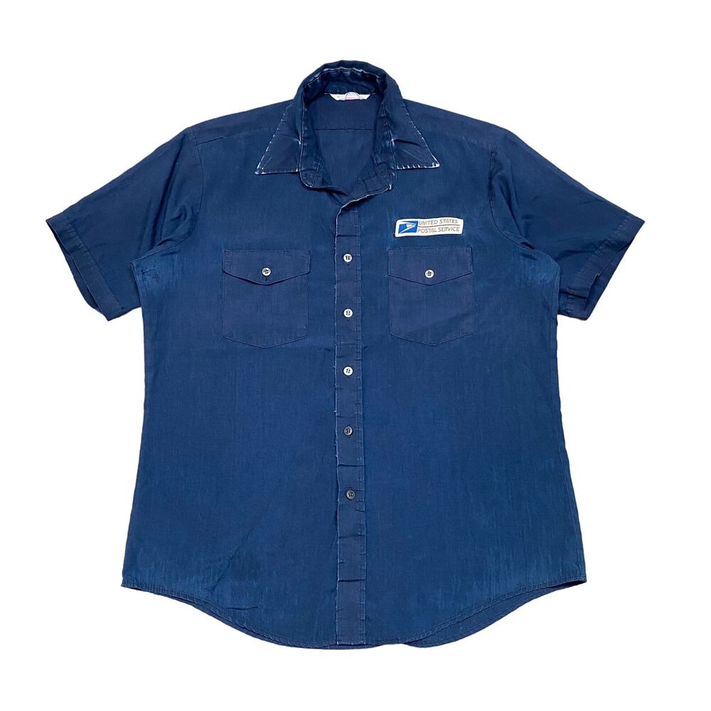 Vintage USPS Mailman Uniform Button Up Shirt Men's XL